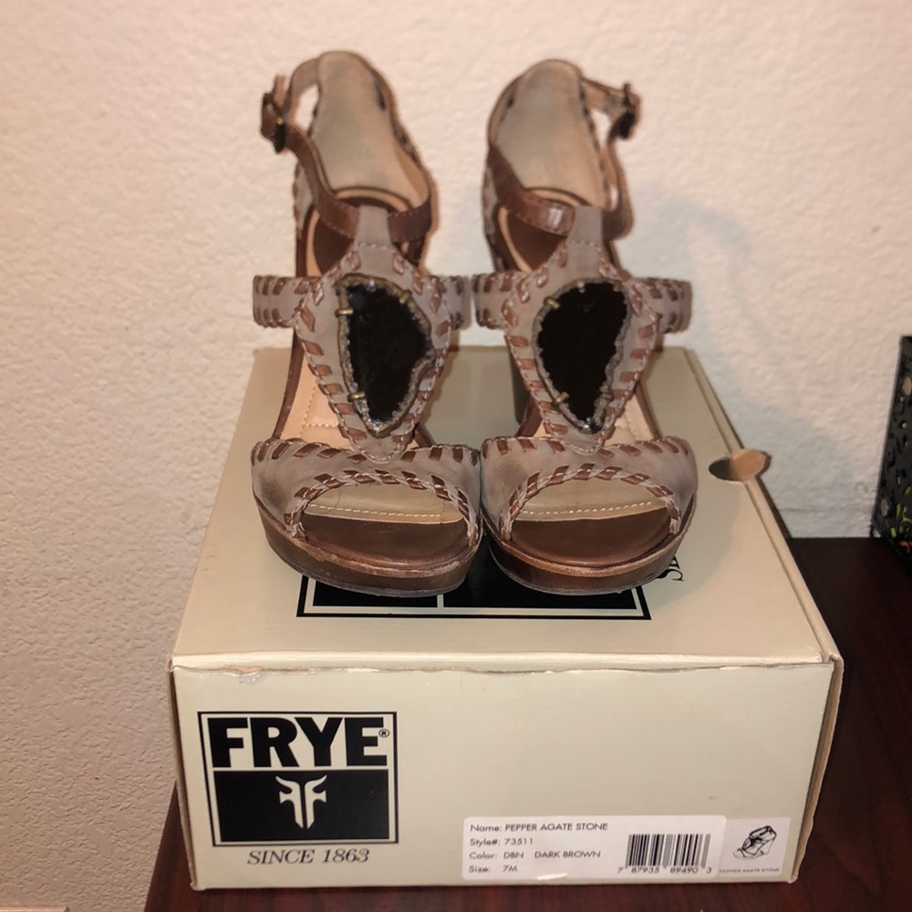 FRYE Pepper Agate Wedge Shoes